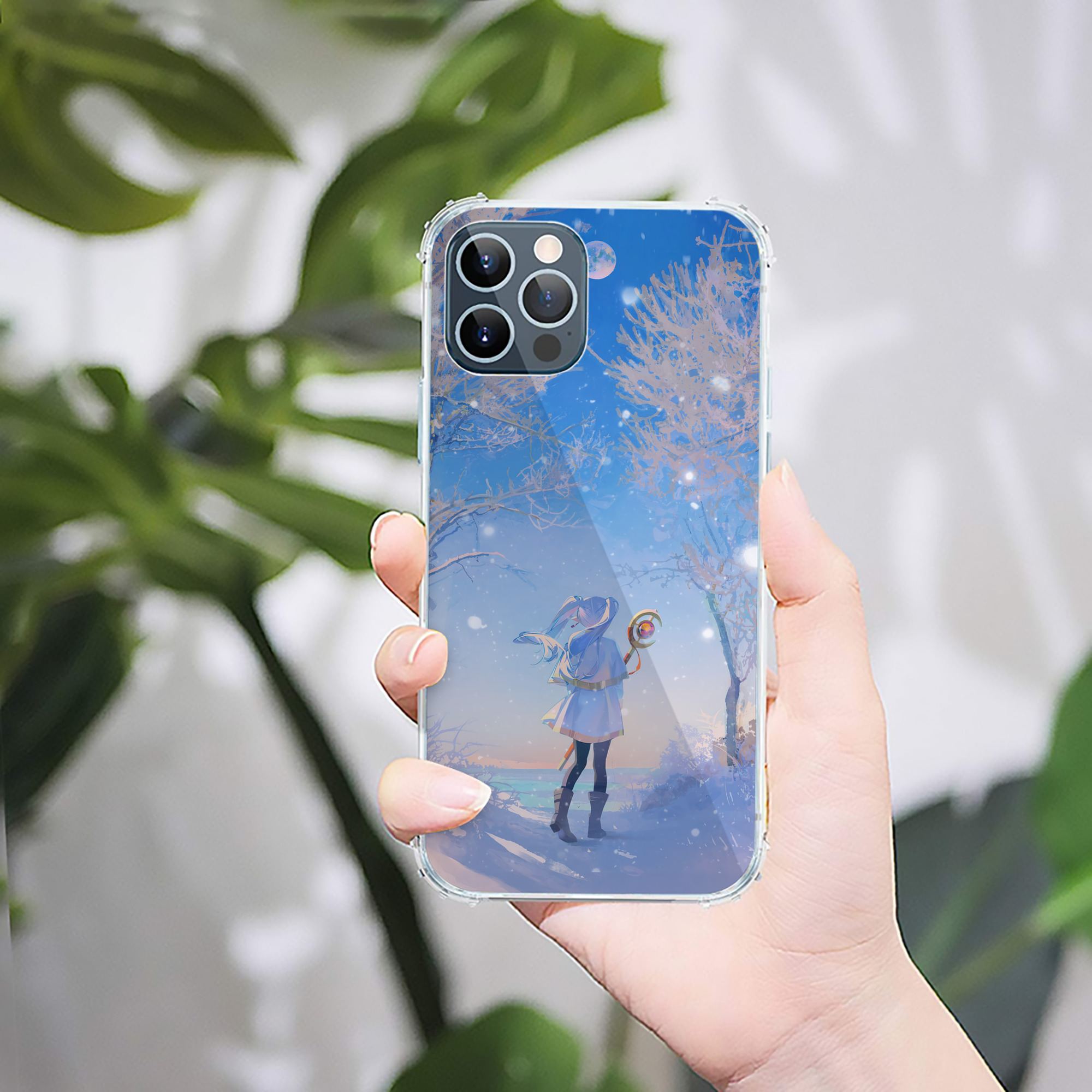 （画像用） 葬送のフリーレン Frieren 【iPhone 12シリーズ対応】透明スマホケース（クリアソフトケース）